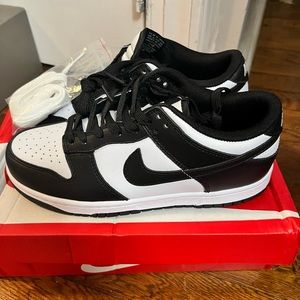 Black and white panda nikes